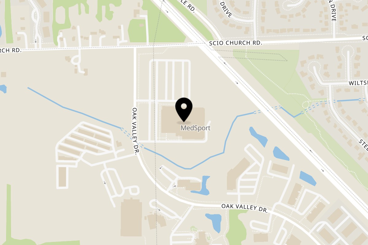 Map showing the location of Chop Detroit Ann Arbor on 2121 Oak Valley Drive in Ann Arbor